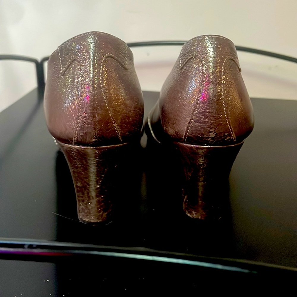 Taryn Rose Metallic Copper Pumps